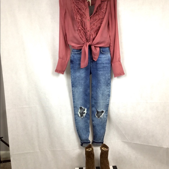 Free People Ruffled Blouse - Picture 4 of 6